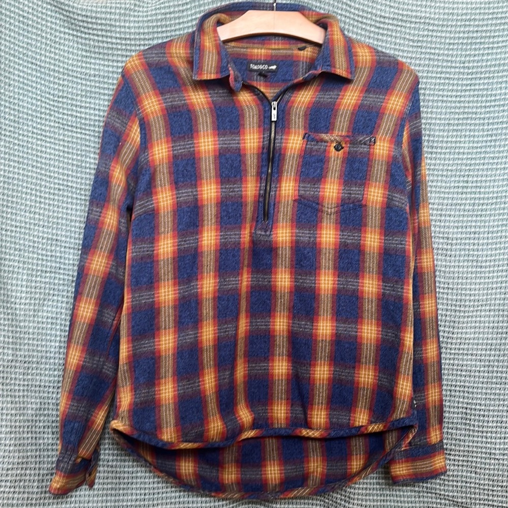 Toad&Co flannel quarter zip